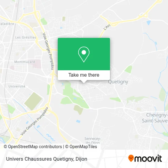 Univers Chaussures Quetigny map