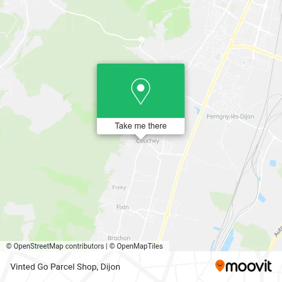 Vinted Go Parcel Shop map