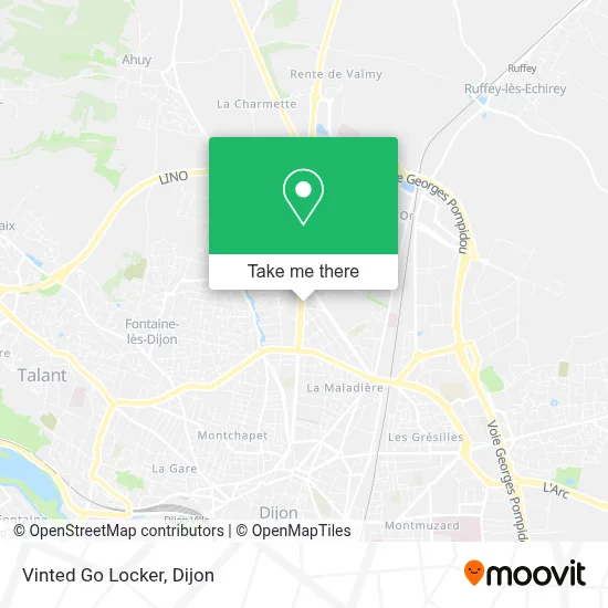 Vinted Go Locker map