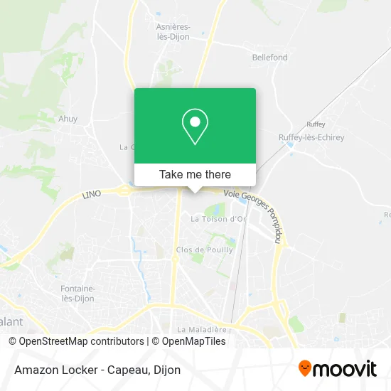 Amazon Locker - Capeau map