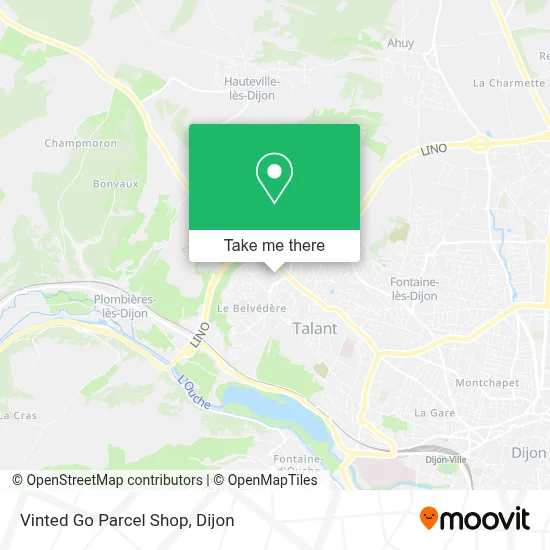 Vinted Go Parcel Shop map