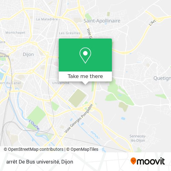 Mapa arrêt De Bus université