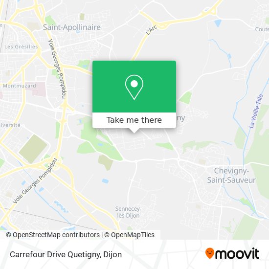 Carrefour Drive Quetigny map