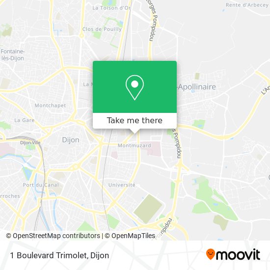 Mapa 1 Boulevard Trimolet