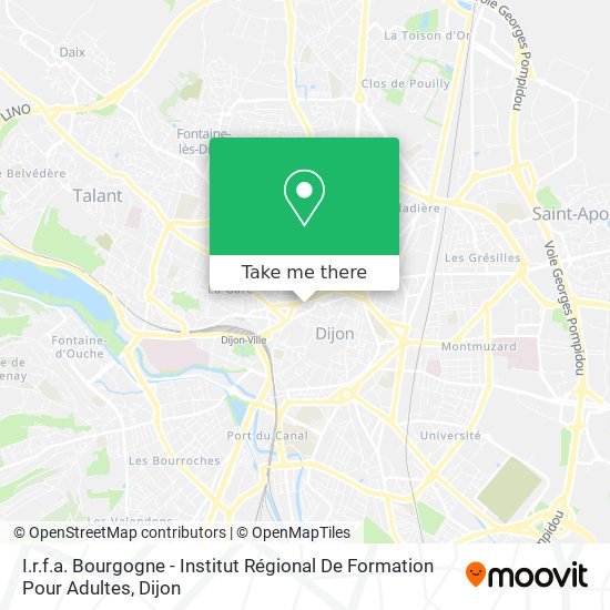 I.r.f.a. Bourgogne - Institut Régional De Formation Pour Adultes map