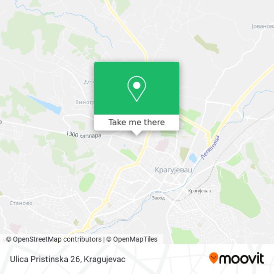 Ulica Pristinska 26 map