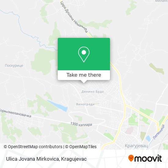 Ulica Jovana Mirkovica map