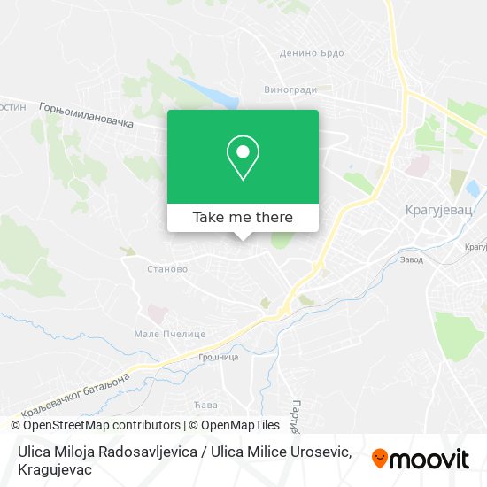 Ulica Miloja Radosavljevica / Ulica Milice Urosevic map