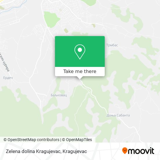 Zelena dolina Kragujevac map