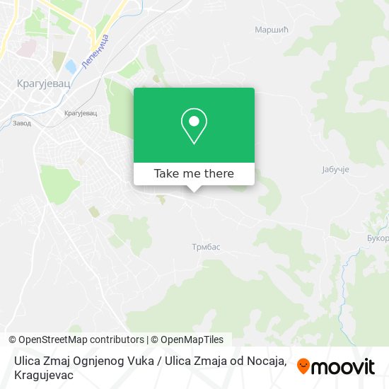 Ulica Zmaj Ognjenog Vuka / Ulica Zmaja od Nocaja map