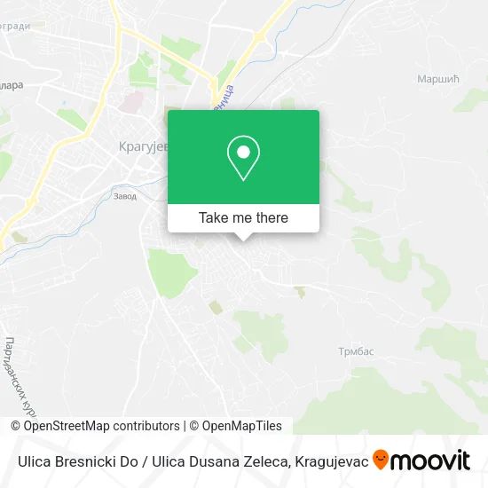 Ulica Bresnicki Do / Ulica Dusana Zeleca map