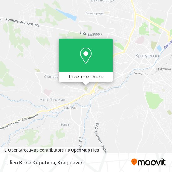 Ulica Koce Kapetana map