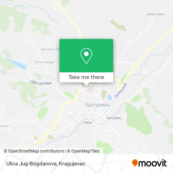 Ulica Jug-Bogdanova map