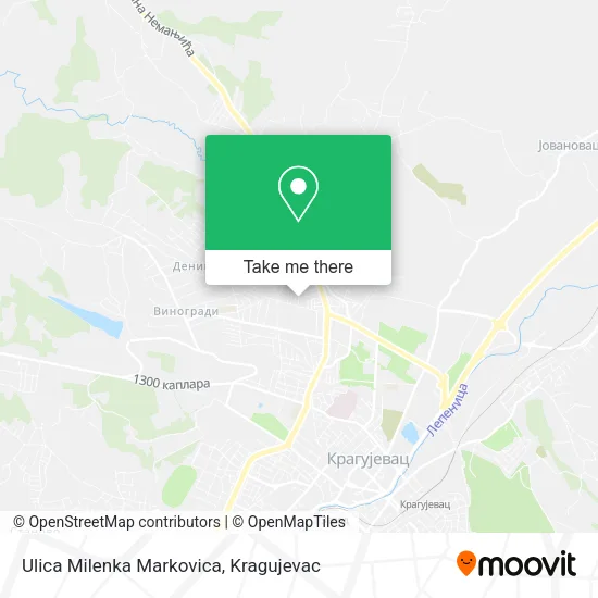 Ulica Milenka Markovica map