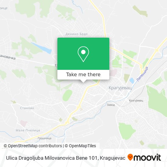 Ulica Dragoljuba Milovanovica Bene 101 map