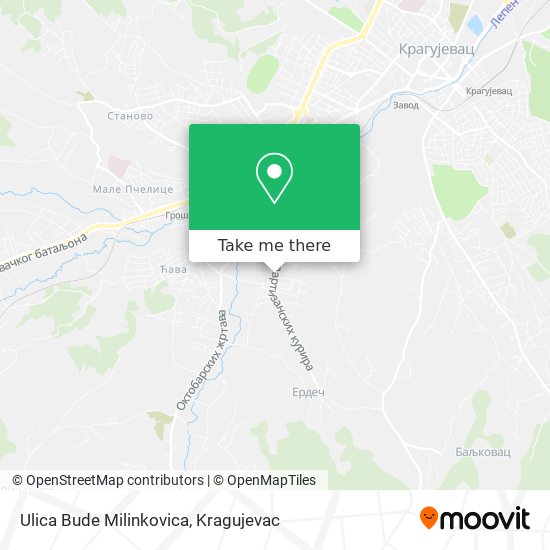 Ulica Bude Milinkovica map