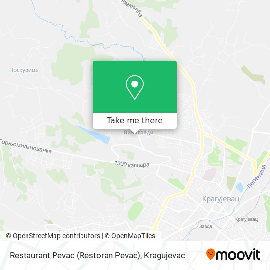 Restaurant Pevac (Restoran Pevac) map