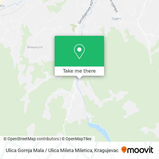 Ulica Gornja Mala / Ulica Mileta Miletica map