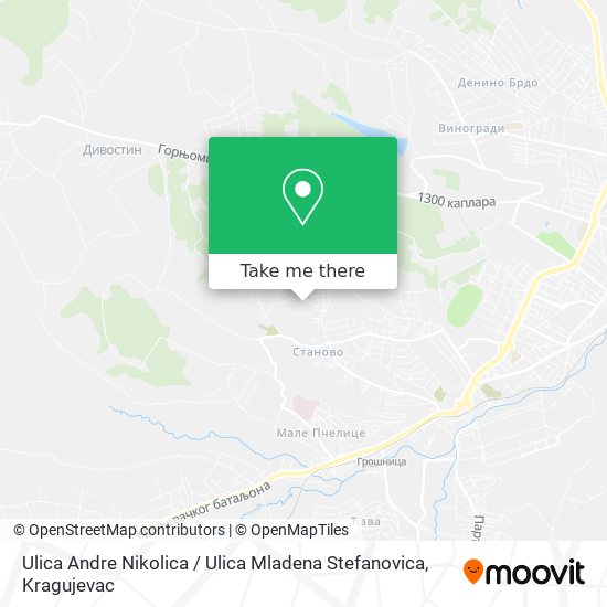 Ulica Andre Nikolica / Ulica Mladena Stefanovica map