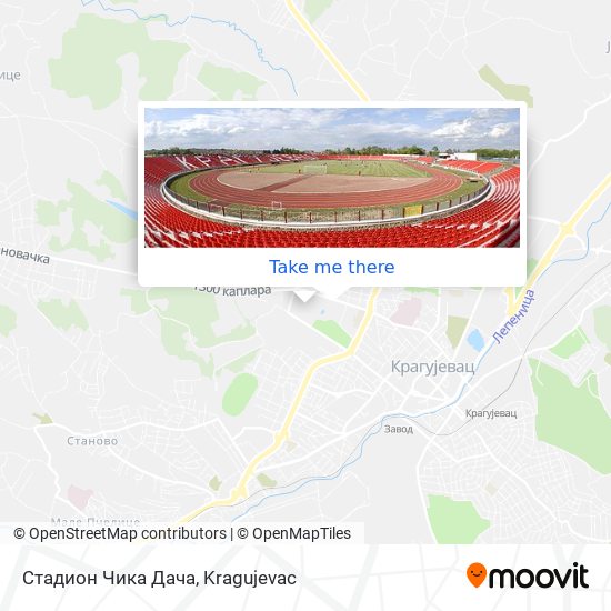Стадион Чика Дача map