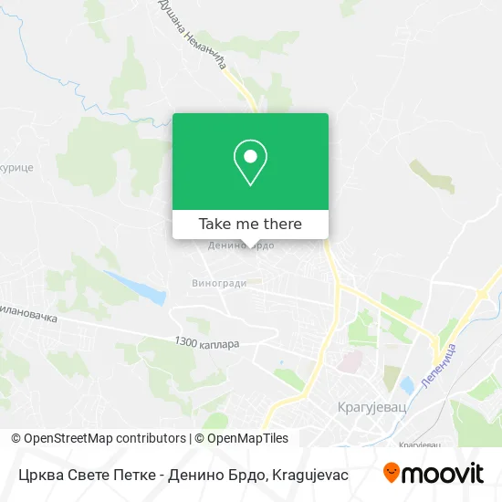 Црква Свете Петке - Денино Брдо map
