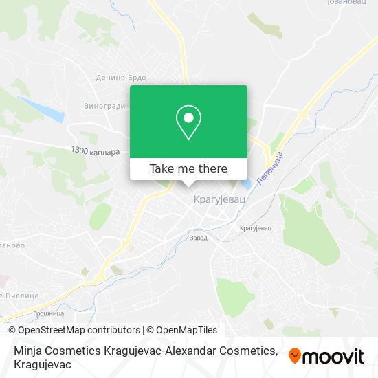 Minja Cosmetics Kragujevac-Alexandar Cosmetics map