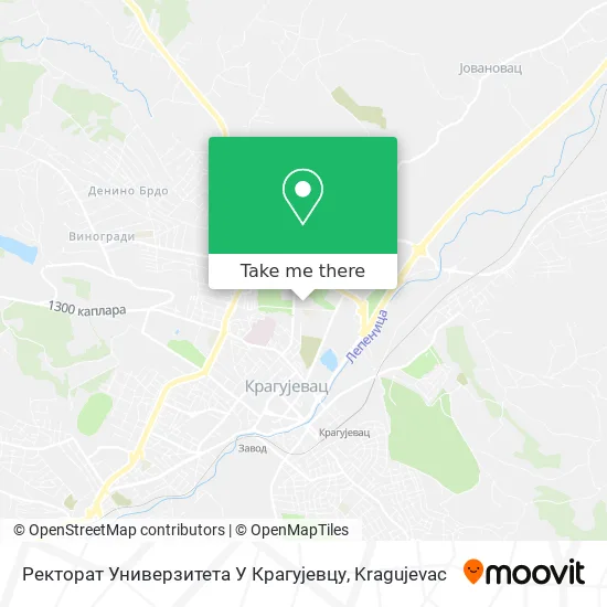 Ректорат Универзитета У Крагујевцу map