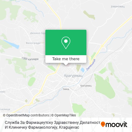Служба За Фармацеутску Здравствену Делатност И Клиничку Фармакологију map
