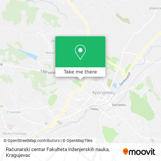 Računarski centar Fakulteta inženjerskih nauka map