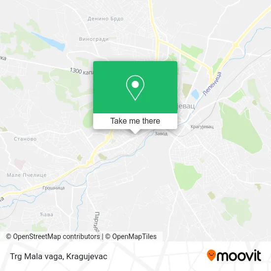 Trg Mala vaga map
