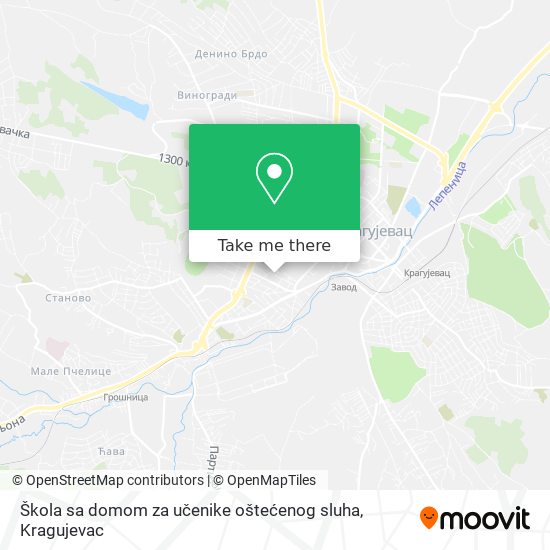 Škola sa domom za učenike oštećenog sluha map