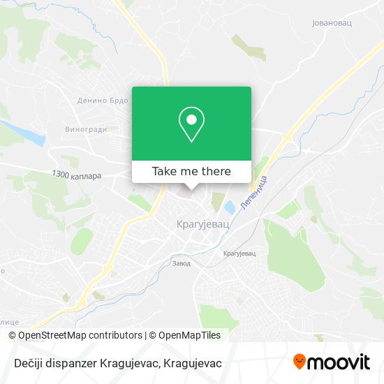 Dečiji dispanzer Kragujevac map