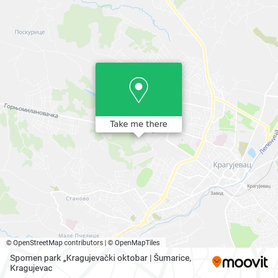 Spomen park „Kragujevački oktobar  | Šumarice map