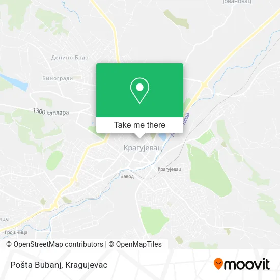 Pošta Bubanj map