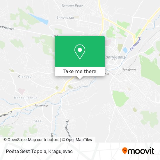 Pošta Šest Topola map
