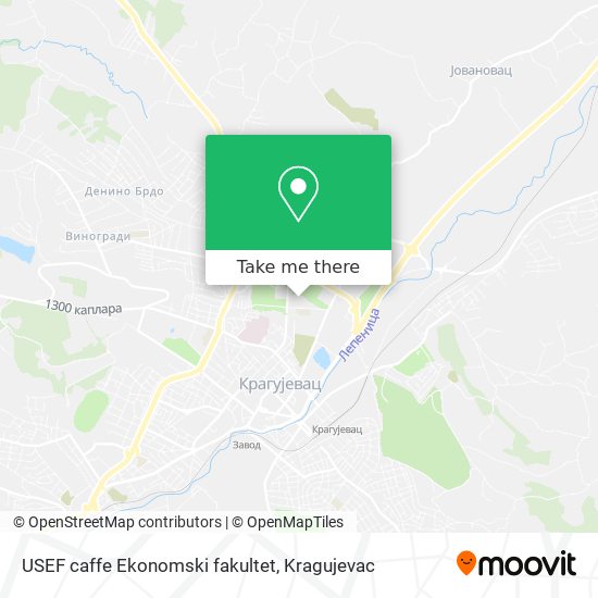 USEF caffe Ekonomski fakultet map