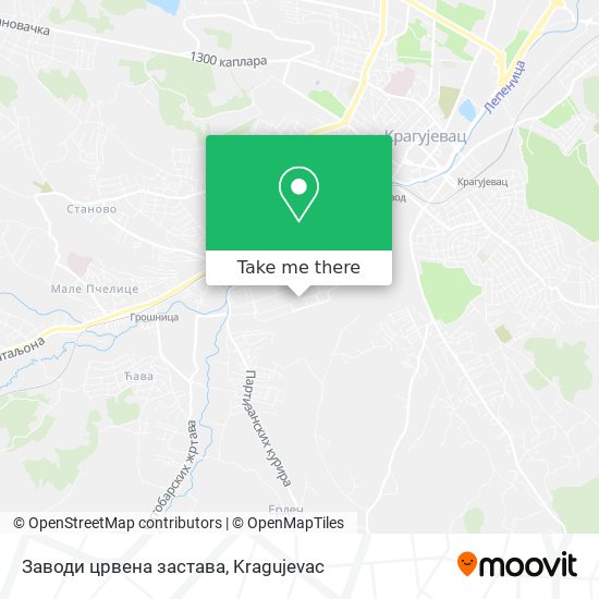 Заводи црвена застава map