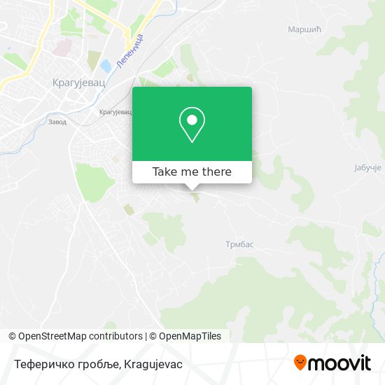 Теферичко гробље map