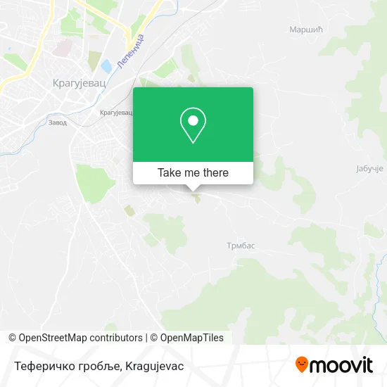 Теферичко гробље map