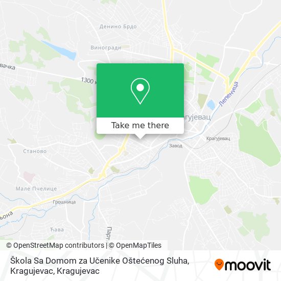 Škola Sa Domom za Učenike Oštećenog Sluha, Kragujevac map