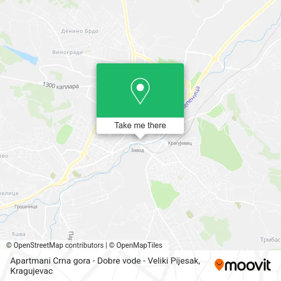 Apartmani Crna gora - Dobre vode - Veliki Pijesak map