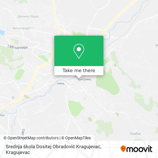 Srednja škola Dositej Obradović Kragujevac map