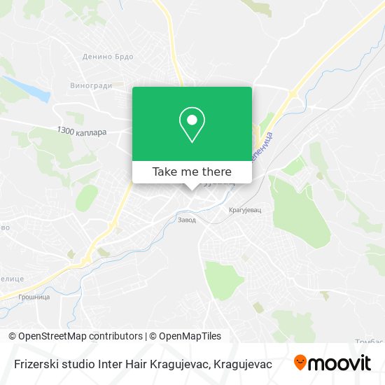 Frizerski studio Inter Hair Kragujevac map