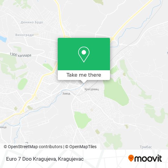 Euro 7 Doo Kragujeva map