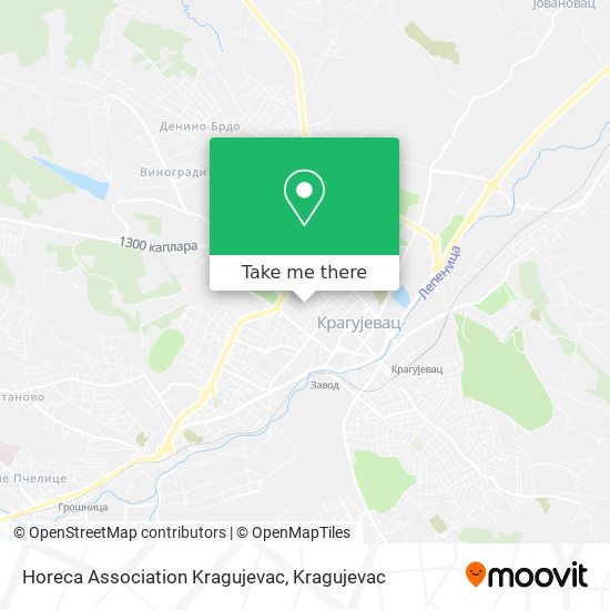 Horeca Association Kragujevac map