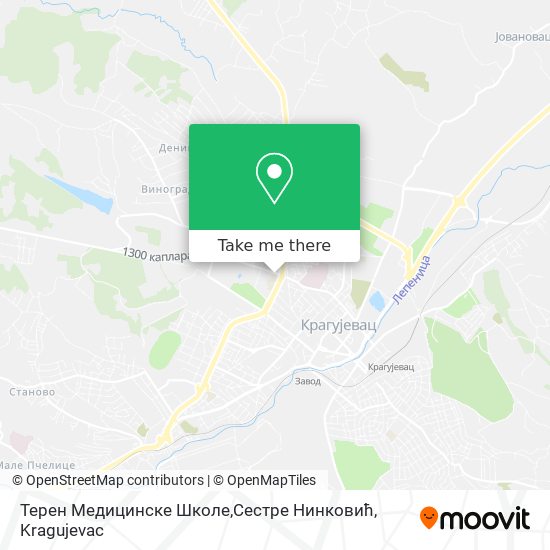 Терен Медицинске Школе,Сестре Нинковић map