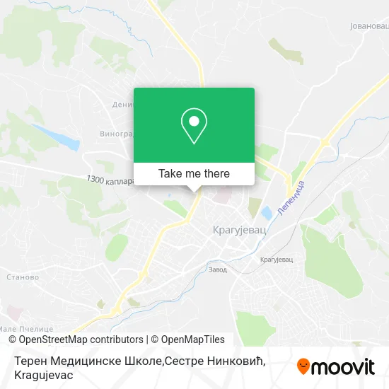 Терен Медицинске Школе,Сестре Нинковић map