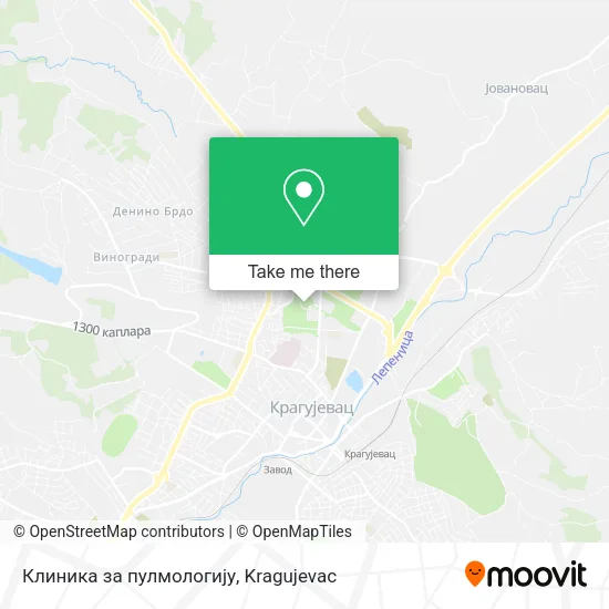 Клиника за пулмологију map
