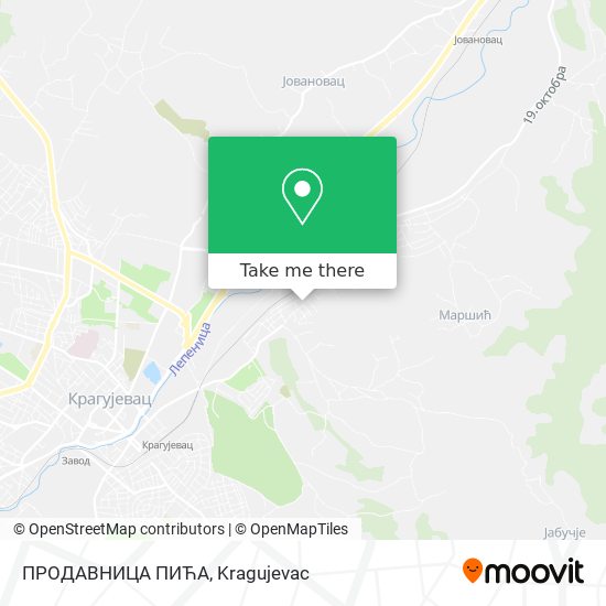 ПРОДАВНИЦА ПИЋА map