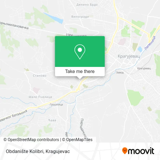 Obdanište Kolibri map